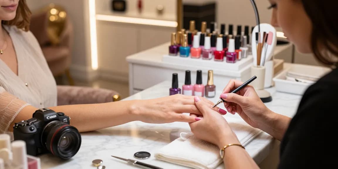 Seni kuku oleh Luxury12 di salon mewah dengan produk berkualitas tinggi.