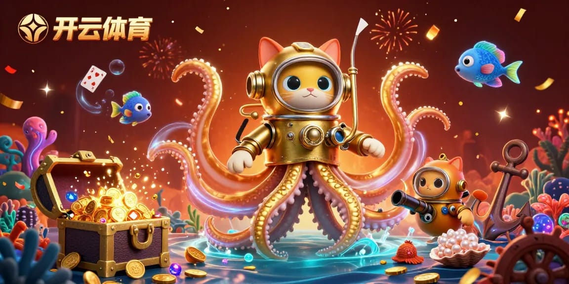 Experience thrilling gameplay at 开云体育 with a vibrant 3D ocean scene showcasing exciting casino elements.
