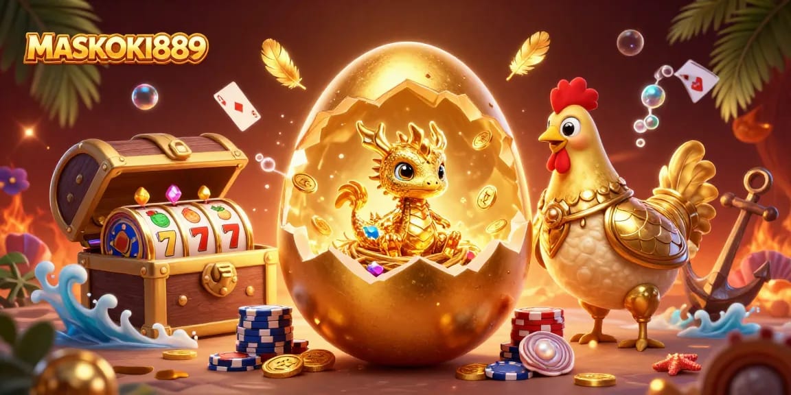 Engage with MASKOKI889’s vibrant gaming world featuring gold-dragon poker fun.