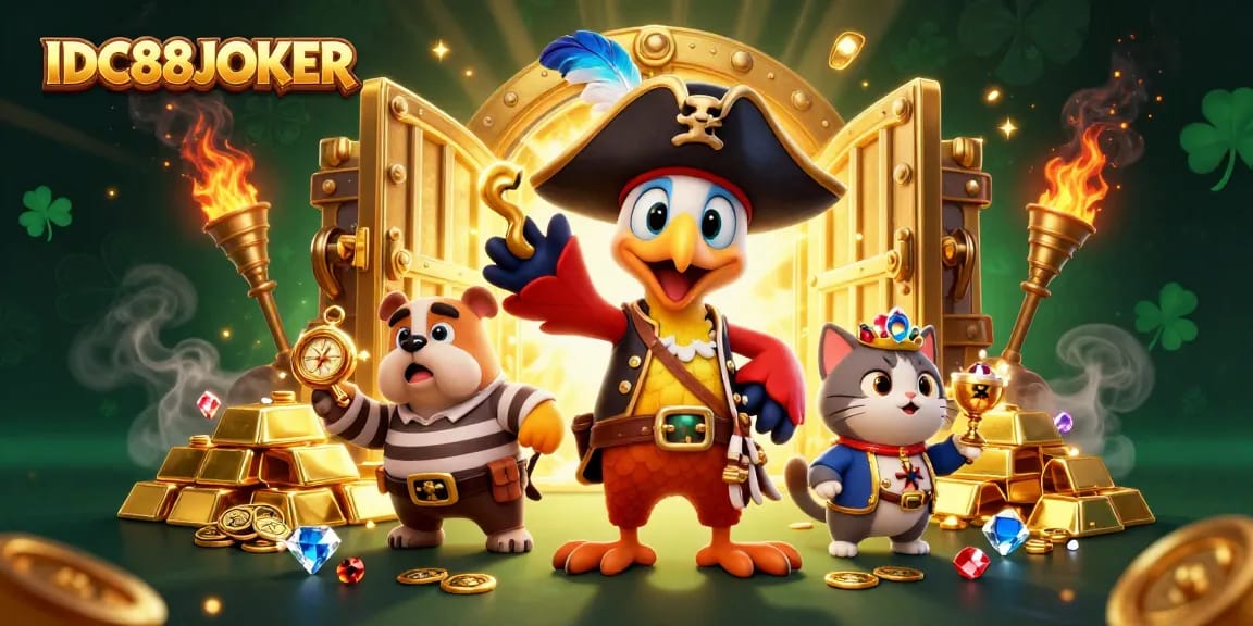 Play exciting games at IDC88JOKER with vibrant characters and golden treasures bursting with energy!