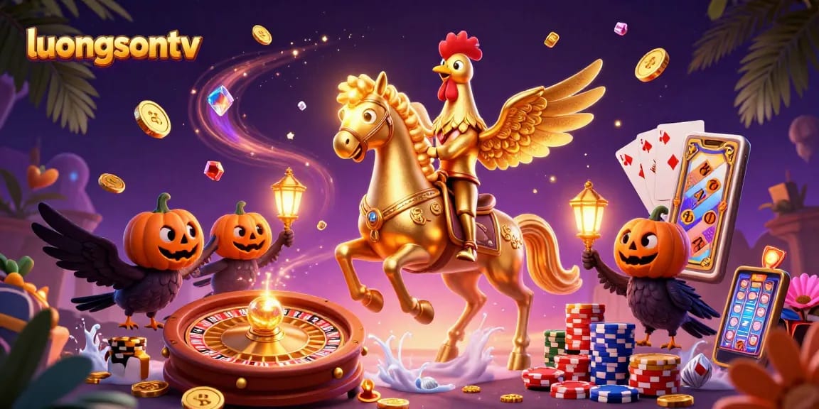 Experience action-packed gaming on luongsontv with vibrant casino characters and dynamic elements.