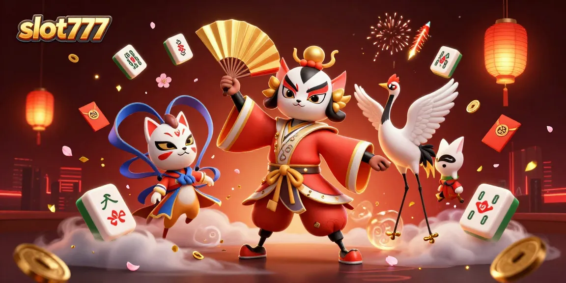 Experience excitement with slot777 as a kabuki warrior and kitsune mask bring luck and action at the virtual casino.