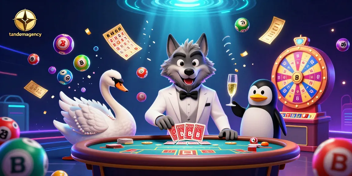 Enhance your gaming experience with the tandemagency 3D illustration featuring charismatic casino characters.