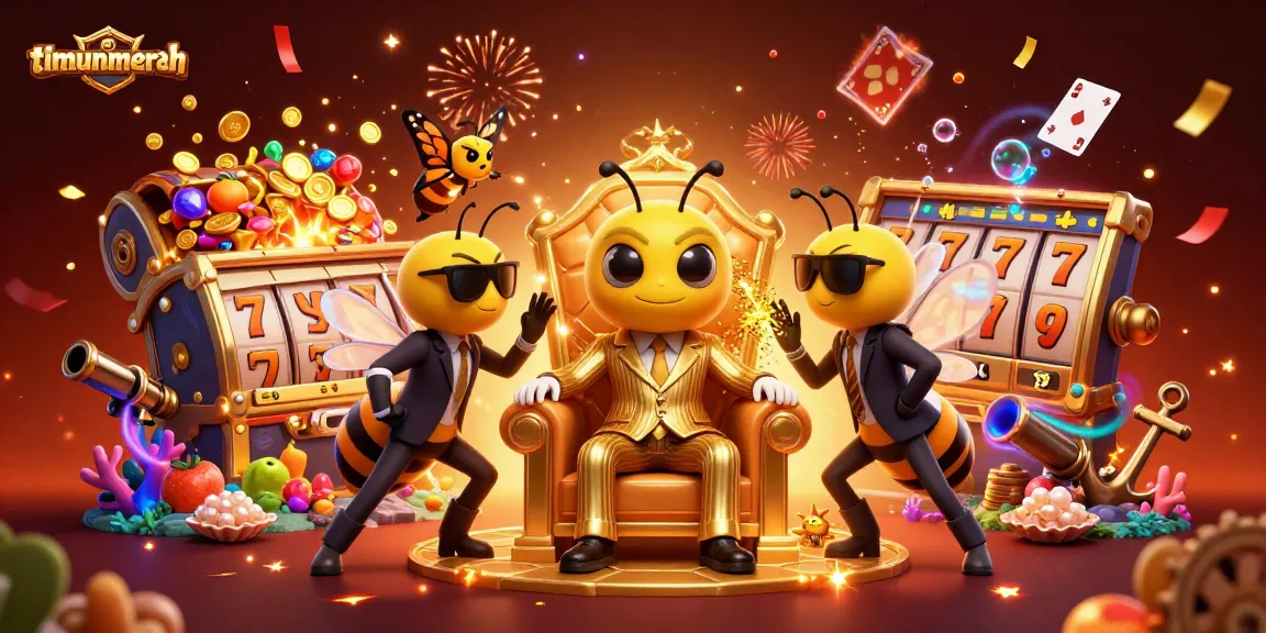 Para pemain timunmerah berbagi keseruan sambil meraih jackpot di permainan slot yang berwarna-warni.