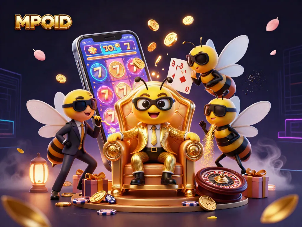 MPOID slots come alive with a bumblebee mob boss and immersive casino elements.