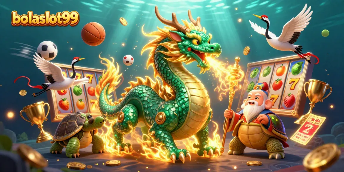 Experience the dynamic action of bolaslot99 with vibrant slot reels and magical creatures in an enchanting scene.