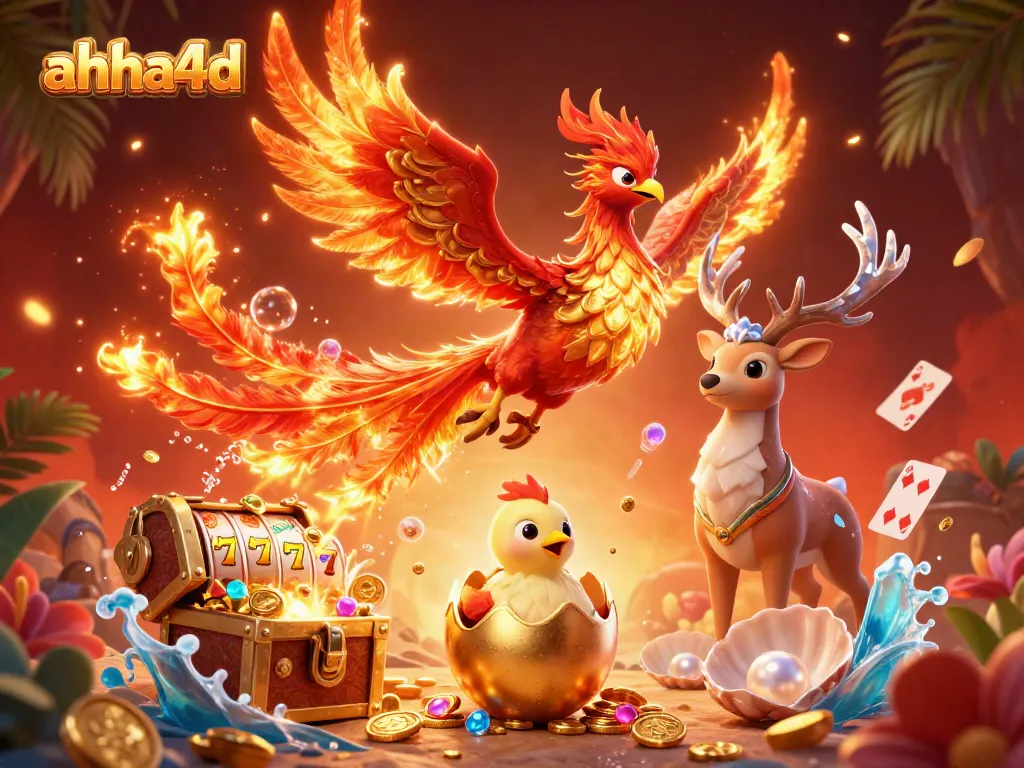 Experience thrilling gameplay at ahha4d with vibrant phoenixes and dynamic slot game elements.