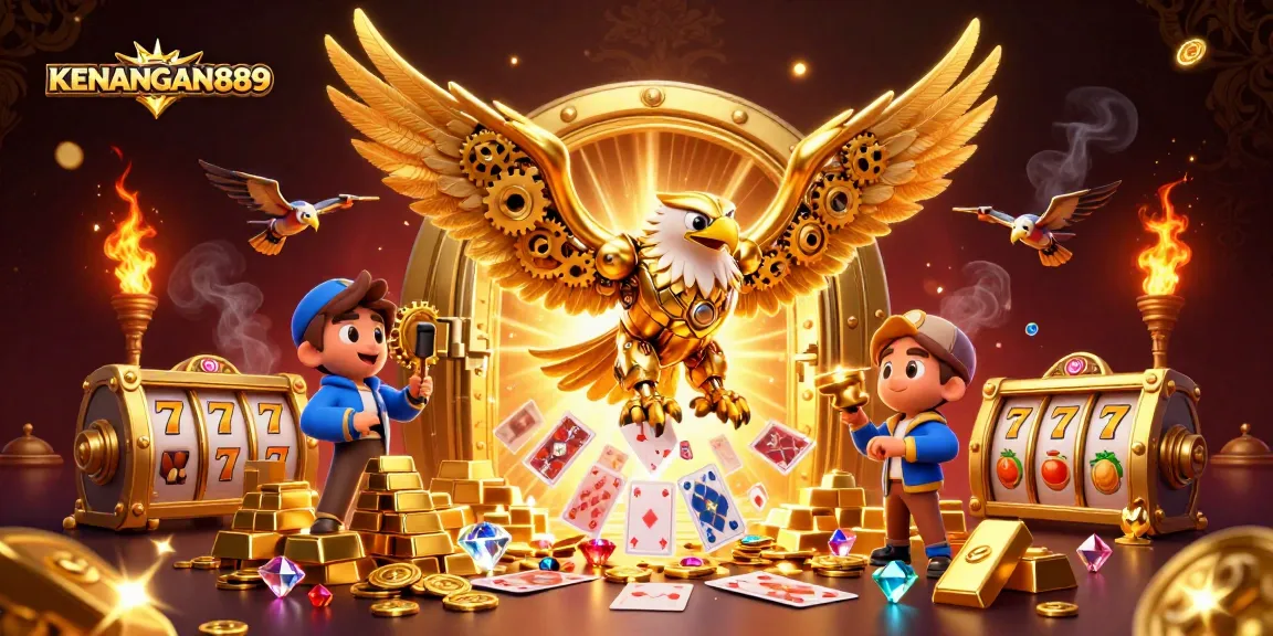 KENANGAN889 offers thrilling gameplay with a futuristic eagle diving through holographic cards.