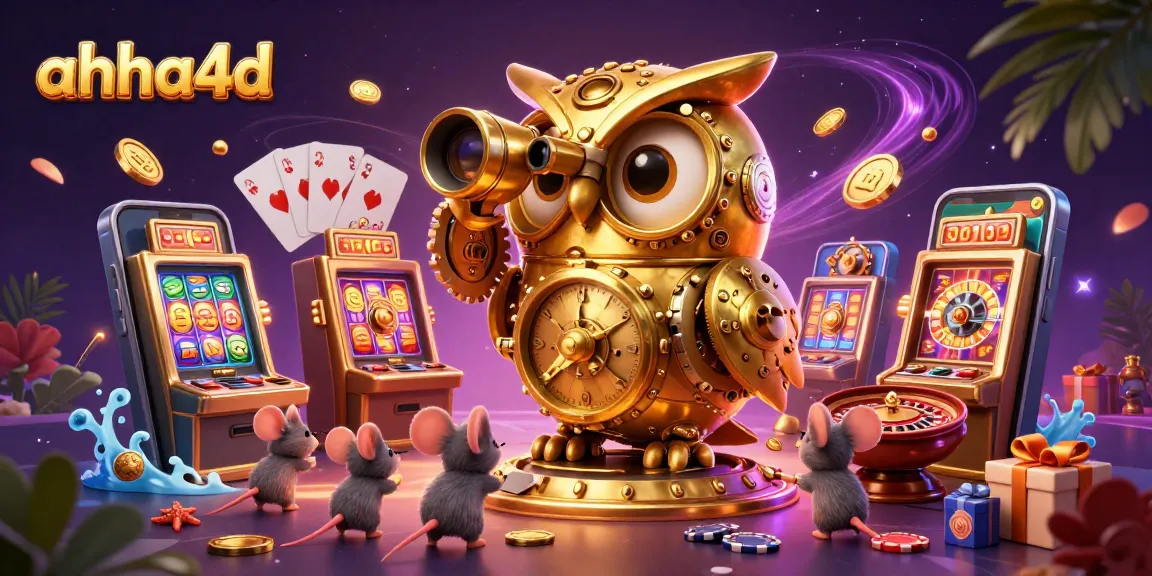 Join the action at ahha4d as the clockwork owl oversees lively casino fun with vibrant slot games.