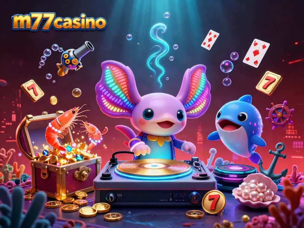 m77casino menghadirkan suasana kasino bawah laut dengan karakter ceria dan elemen permainan yang kaya.