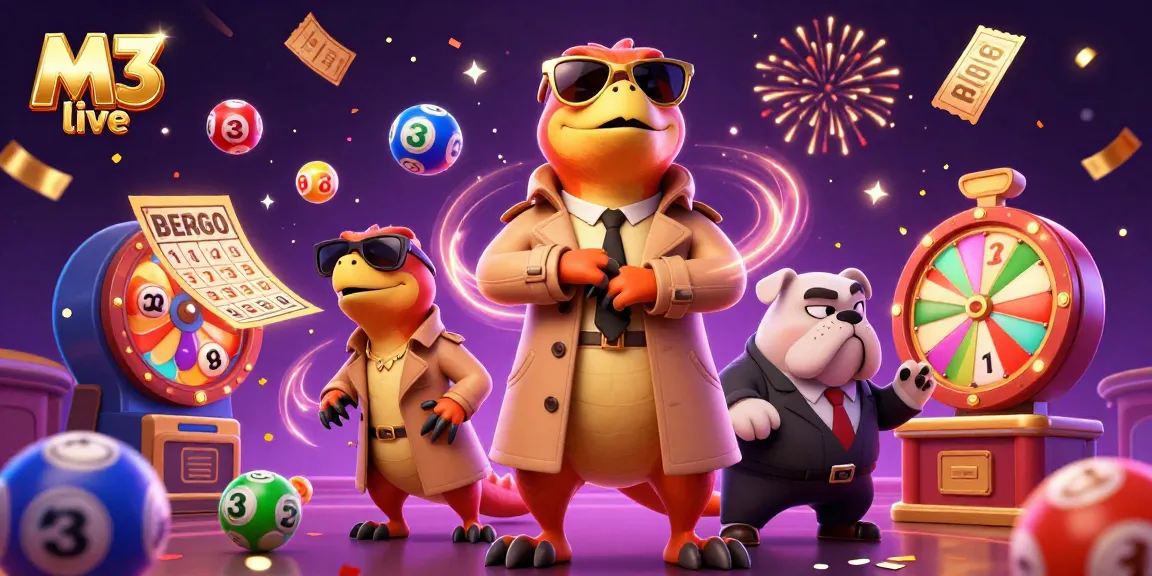 Experience M3 live with dynamic raptors entering a VIP casino, surrounded by vibrant lottery elements.