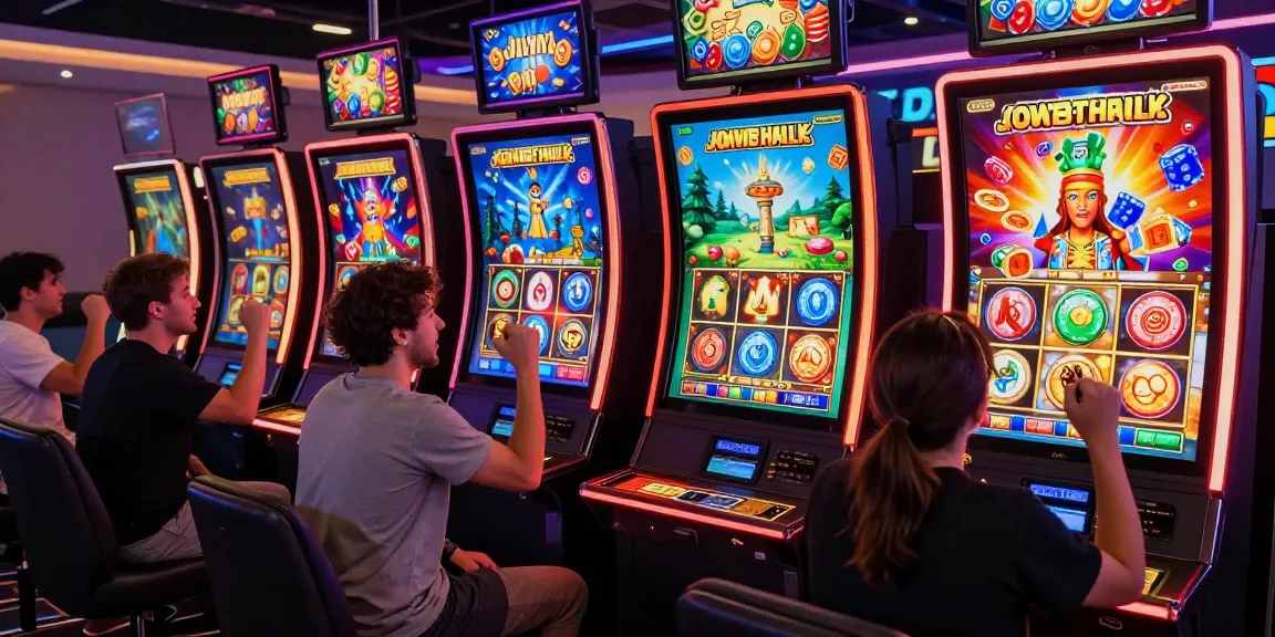 Engaged players enjoying an exciting slot game experience online, celebrating wins.