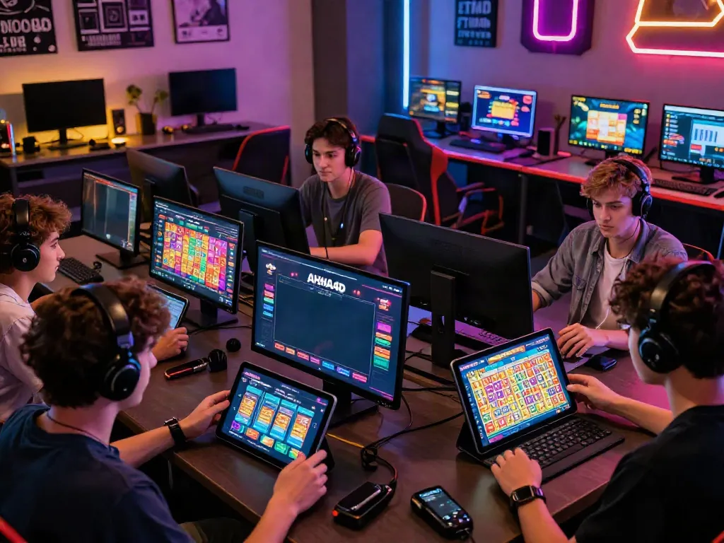 AHHA4D's vibrant online gaming experience with players engaging in 4D and 5D lottery games.