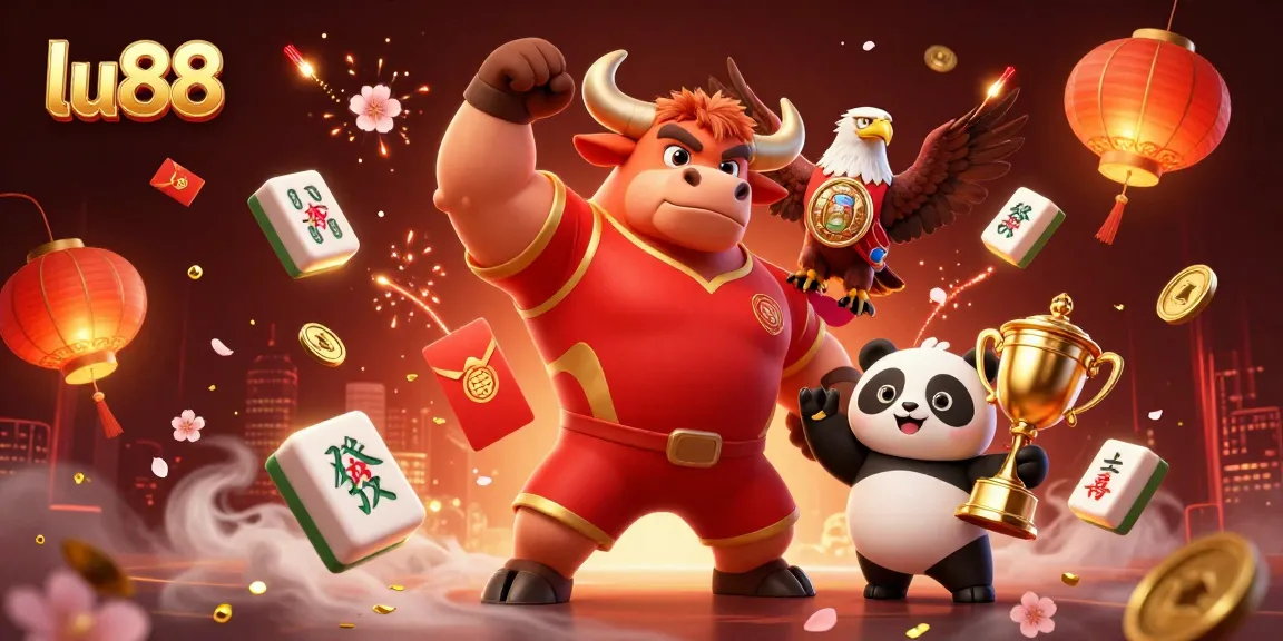 Experience thrilling victories at lu88 with our lively 3D casino illustration featuring festive elements.
