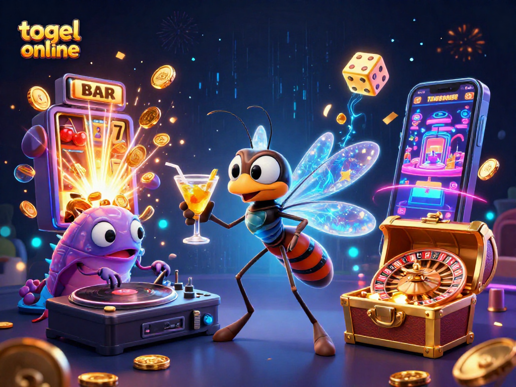 Permainan togel online yang menarik dengan karakter kartun casino yang hidup dan simbol keberuntungan menunggu Anda.