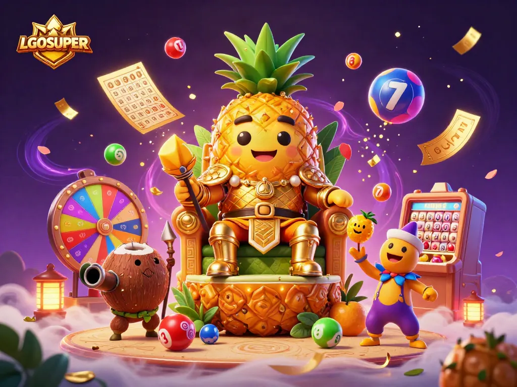 Engage in exciting gameplay at LGOSUPER with vibrant characters and dynamic casino elements.