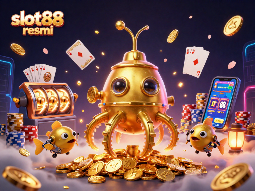 Win big with slot88 resmi as golden kraken explores a treasure of cascading coins.