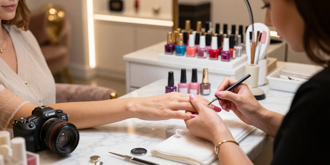 Seni kuku oleh Luxury12 di salon mewah dengan produk berkualitas tinggi.