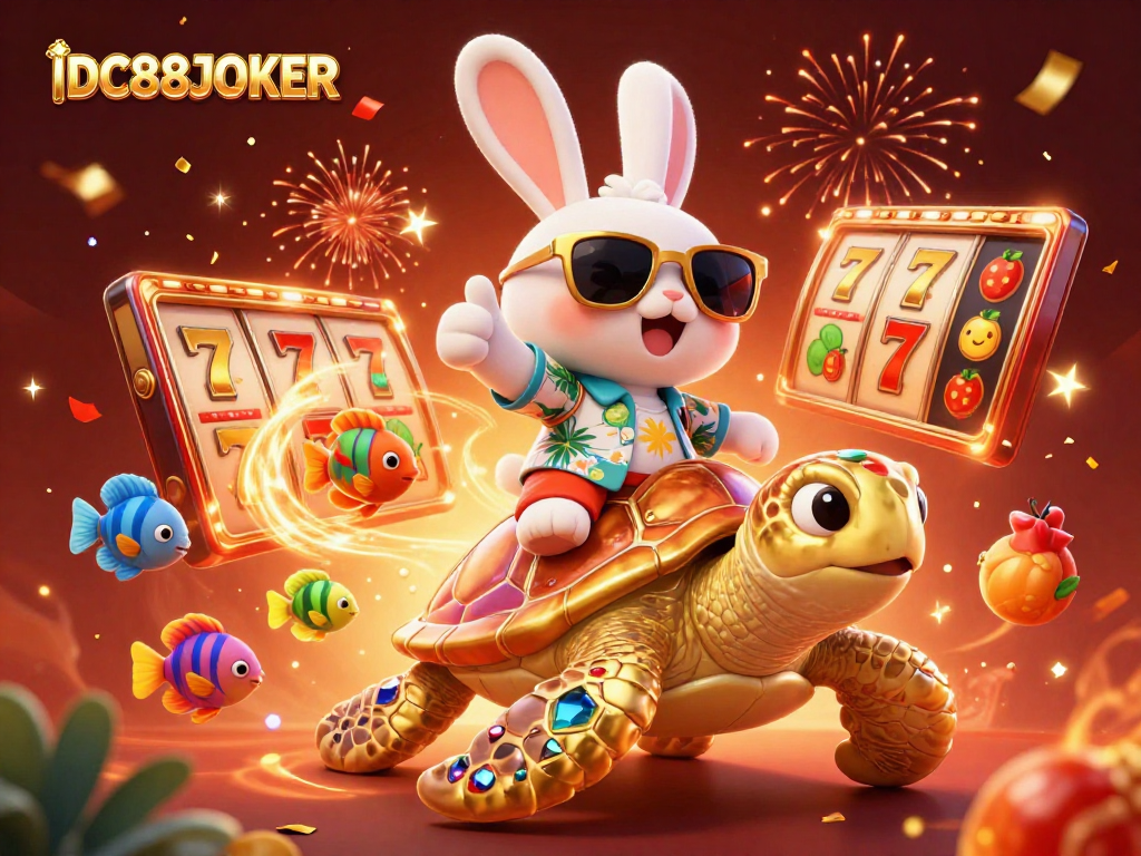 Engage with thrilling slot adventures at IDC88JOKER with vibrant characters and casino elements.