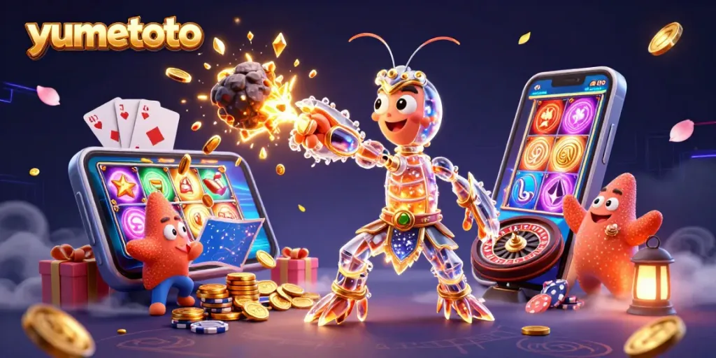 Engage with yumetoto's vibrant casino gaming world featuring dynamic slot games and enchanting characters.