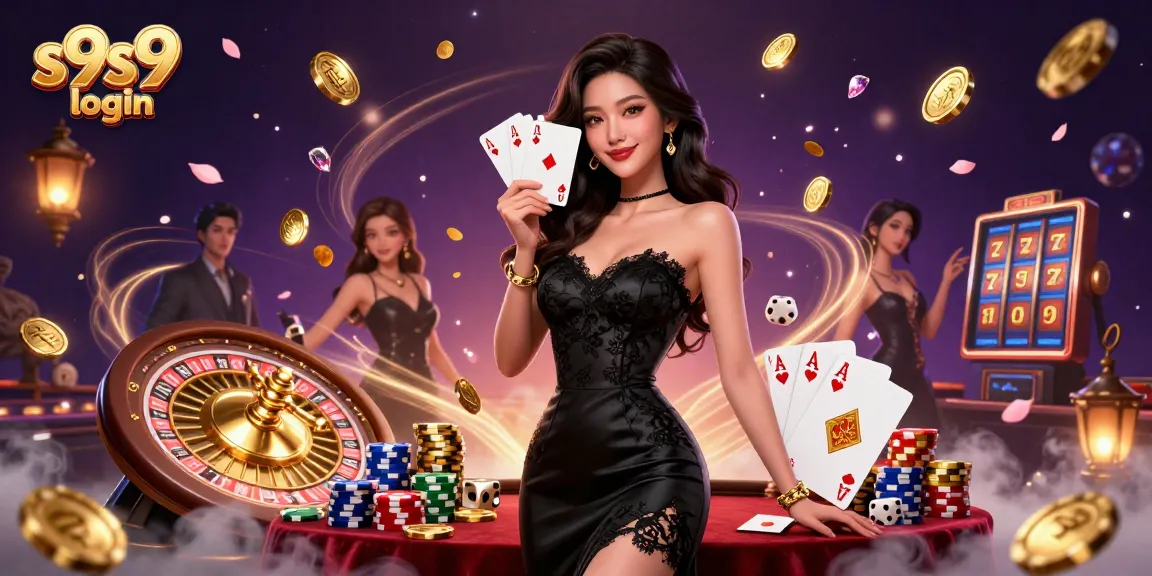 Engage with the thrilling s9s9 login experience at an elegant casino, featuring dynamic game elements.
