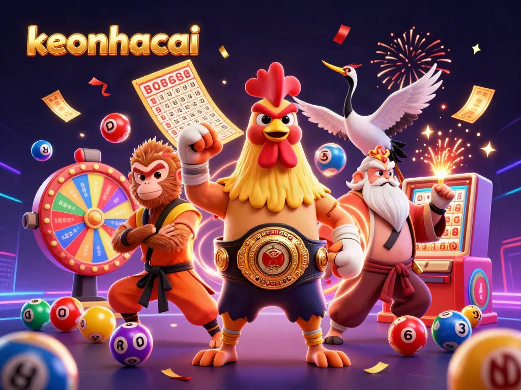 Experience thrilling bets with keonhacai featuring dynamic characters and vibrant casino elements.