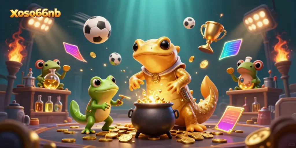 Transform base metals into gold with xoso66nb in this vibrant, action-packed casino scene.