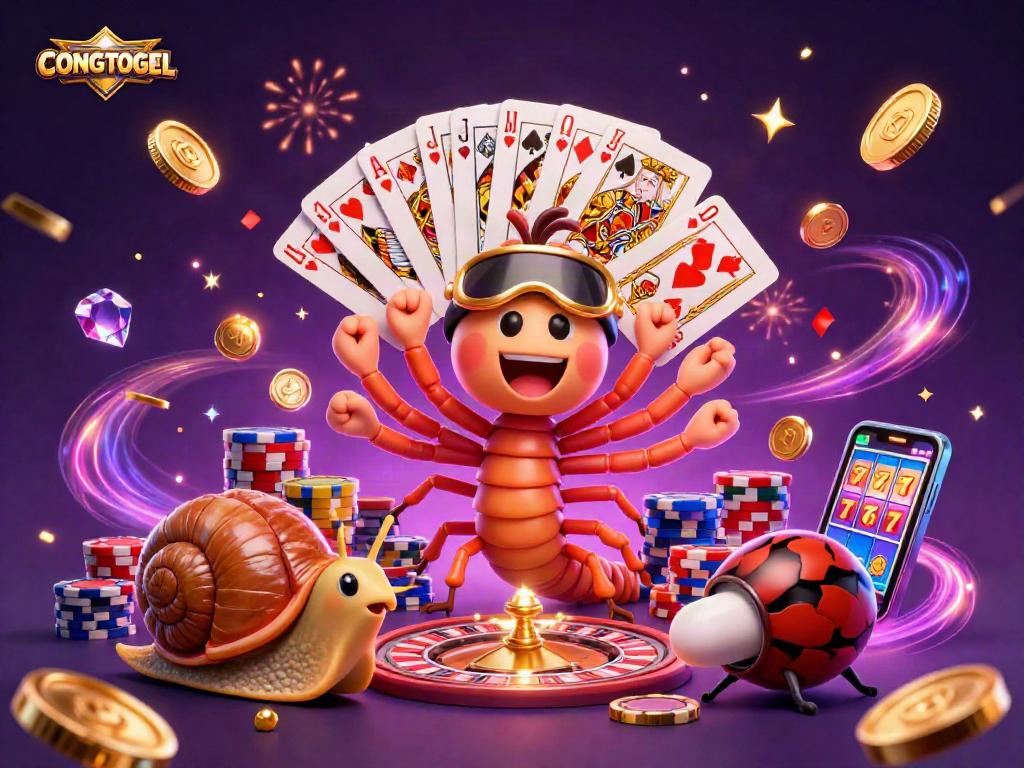 Engage with the vibrant CONGTOGEL casino scene featuring a dealer and a high-roller in action.