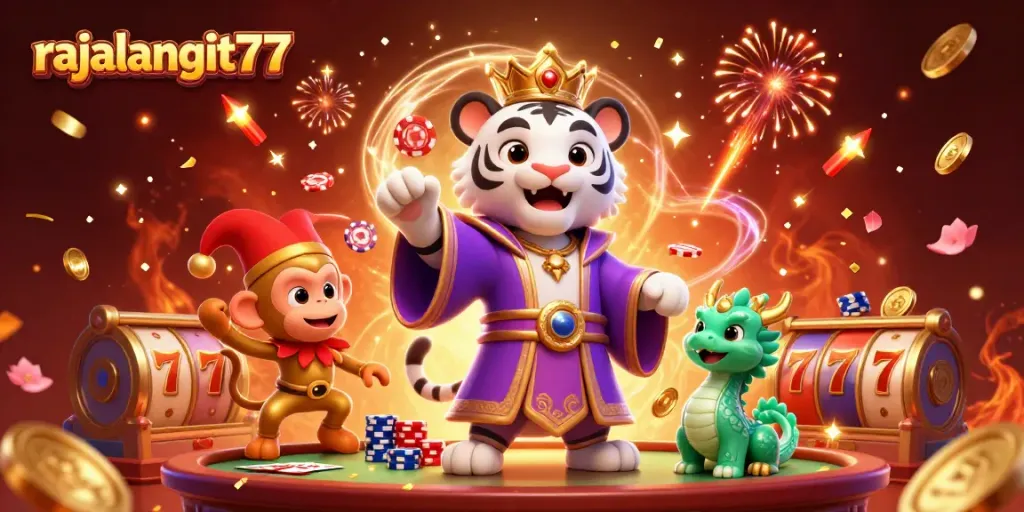 Engage with rajalangit77’s vibrant casino scene featuring a playful blend of powerful symbols.
