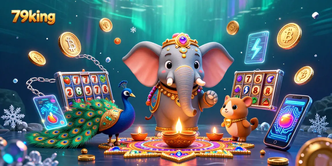 Win big with 79king's vibrant casino scene featuring unique characters and crypto elements.