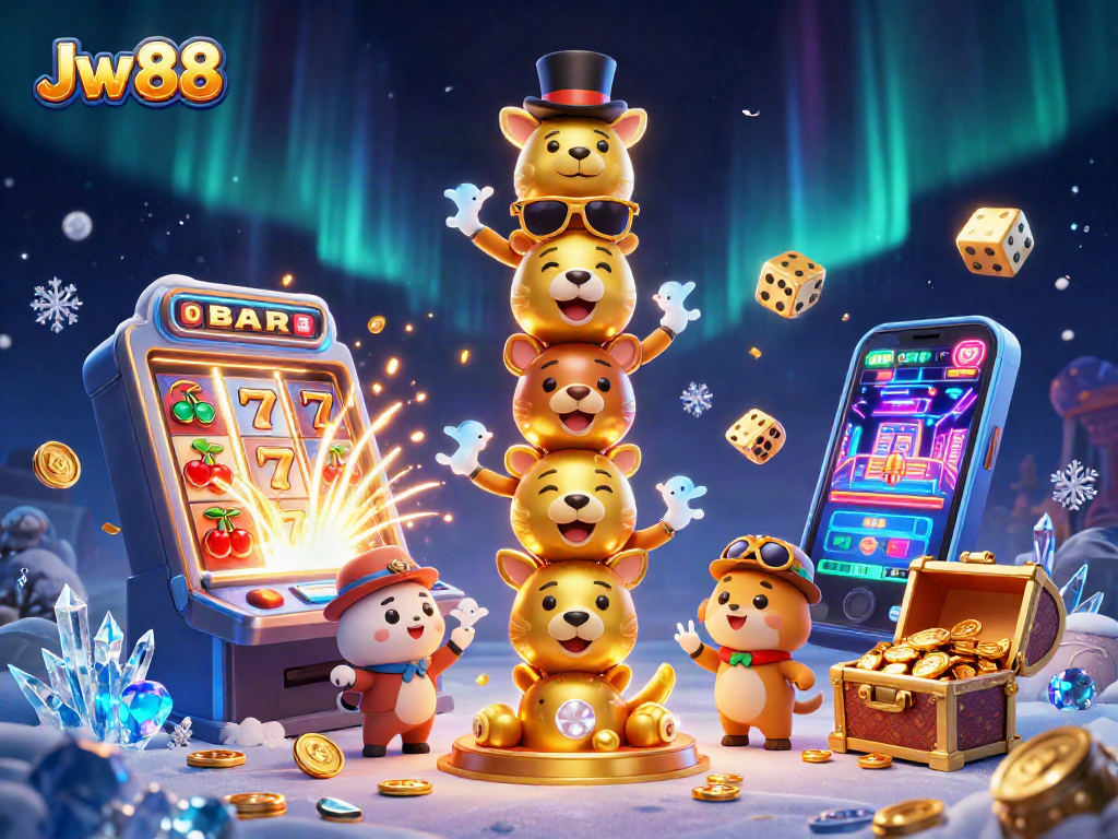 Engage with Jw 88 casino vibes through this vibrant, action-packed illustration.