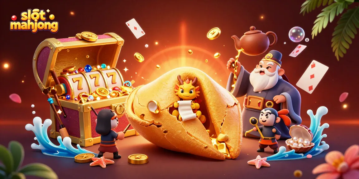 Engage with slot mahjong as a wise dragon reveals secrets amidst golden treasures and dynamic casino elements.