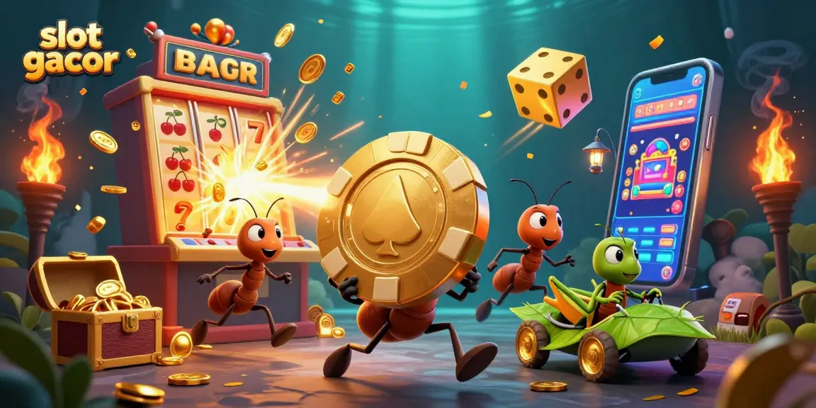 Slot gacor memberikan jackpot dengan simbol buah dan emas yang bersinar.
