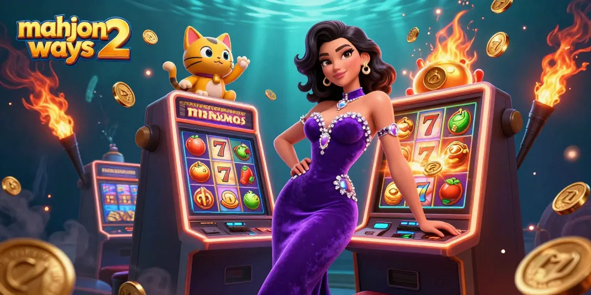 Win big with Mahjong Ways 2 as a stunning character enjoys a jackpot at the slot machine.