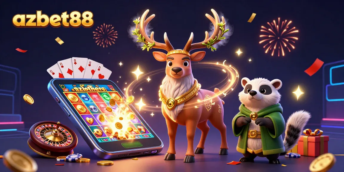 Engage in exciting gaming at azbet88 with dynamic visuals of captivating casino elements.