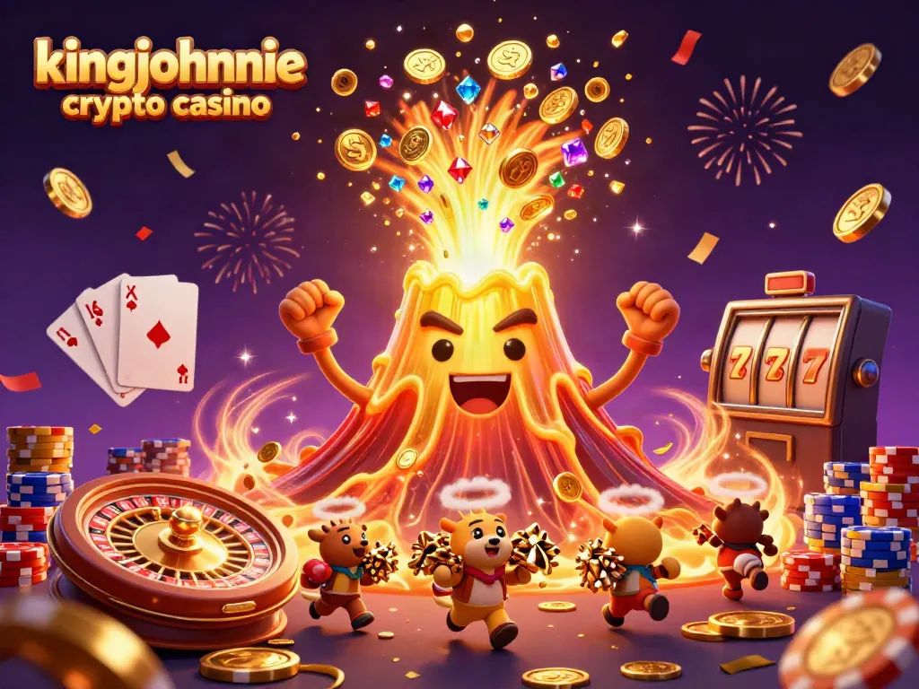 Engage in thrilling play at kingjohnnie crypto casino with a vibrant scene of golden riches.