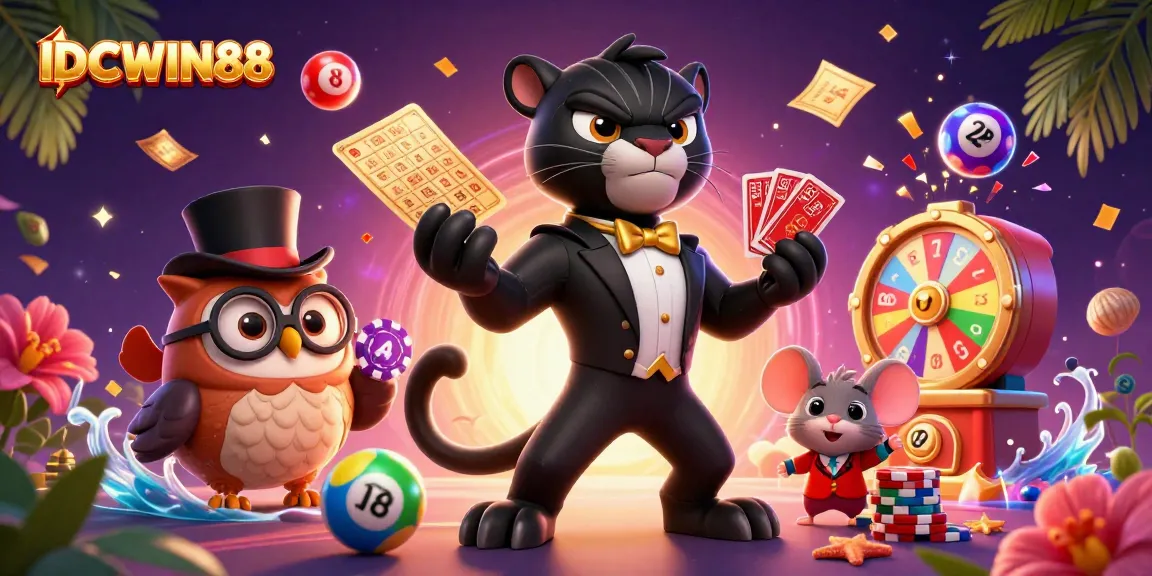 Play exciting games at IDCWIN88 with stylish 3D characters and vibrant casino elements