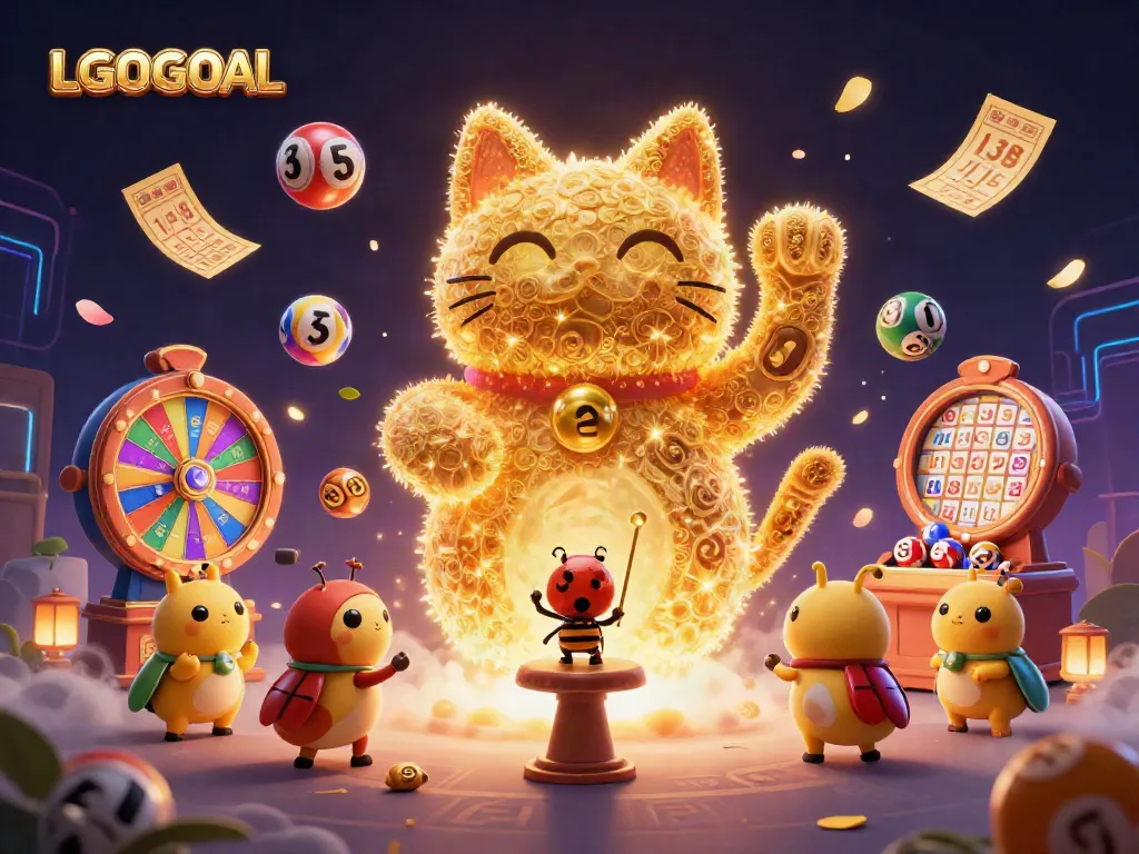 Experience the dynamic gaming world with LGOGOAL, featuring vibrant casino elements and animated characters.