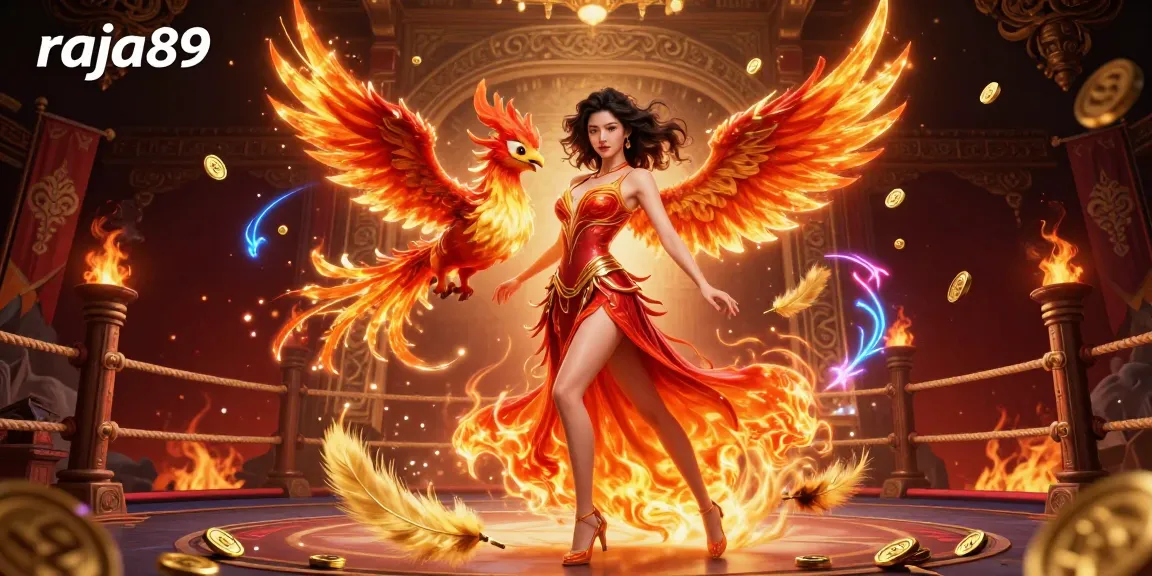 Join the raja89 casino action with thrilling golden feathers and dynamic betting tokens in a vibrant 3D scene.
