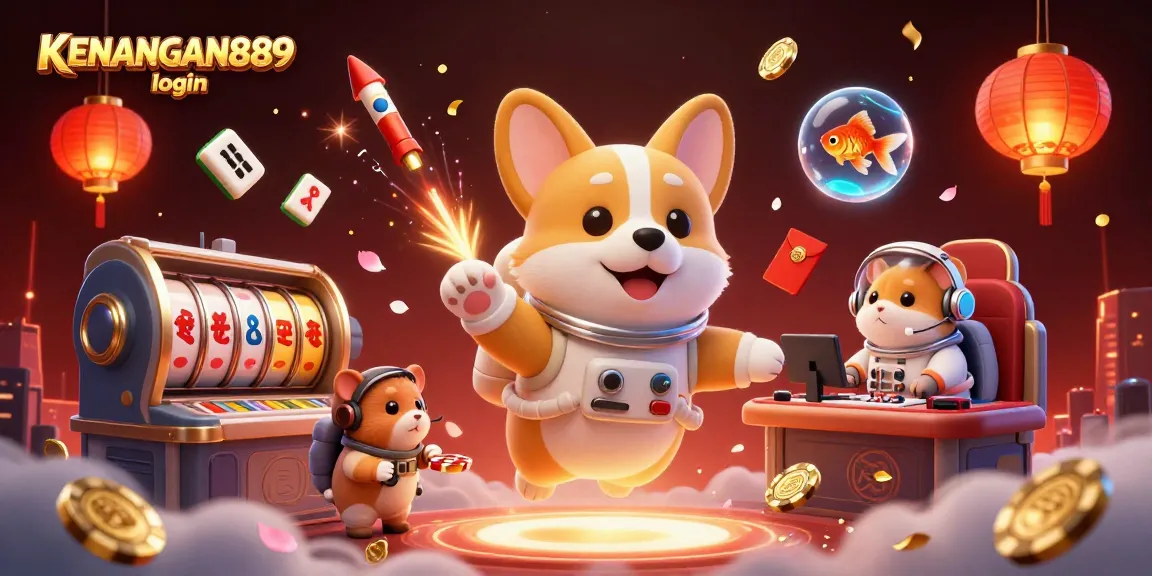 Bet and win with KENANGAN889 login while enjoying floating slots and whimsical characters.