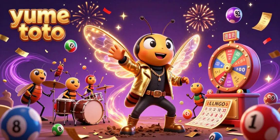 Experience the excitement of yume toto with vibrant lottery balls and characters celebrating in a lively casino atmosphere.