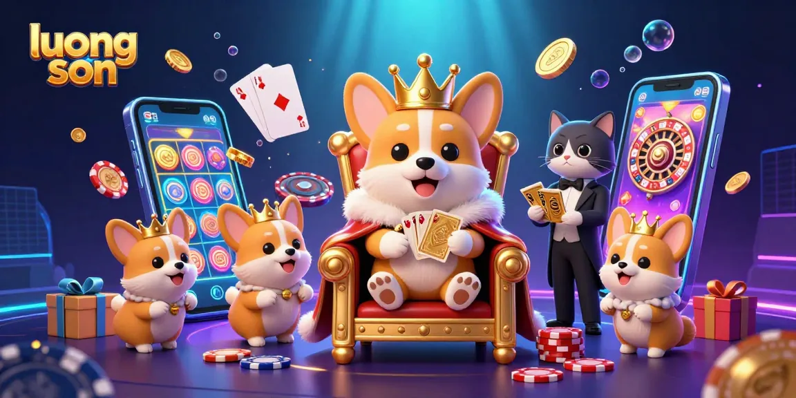 luong son players enjoying high-stakes slots with golden jackpots in a vibrant casino scene
