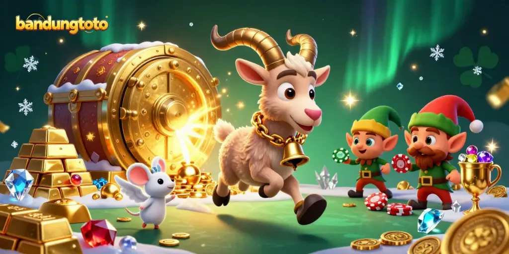 Experience the thrilling action of bandungtoto with a lively casino scene filled with excitement and treasure.