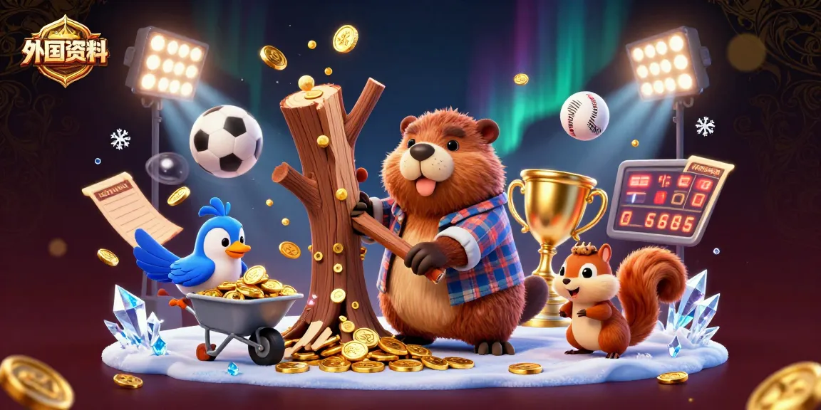 Engage with various 外围资料 while exploring an animated scene of beavers and coins.