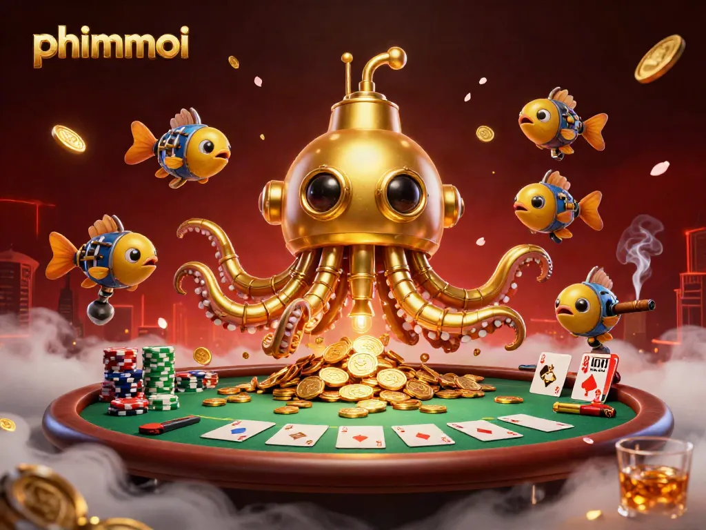 Engage with phimmoi in an animated casino world filled with rich poker action and vibrant gold details.