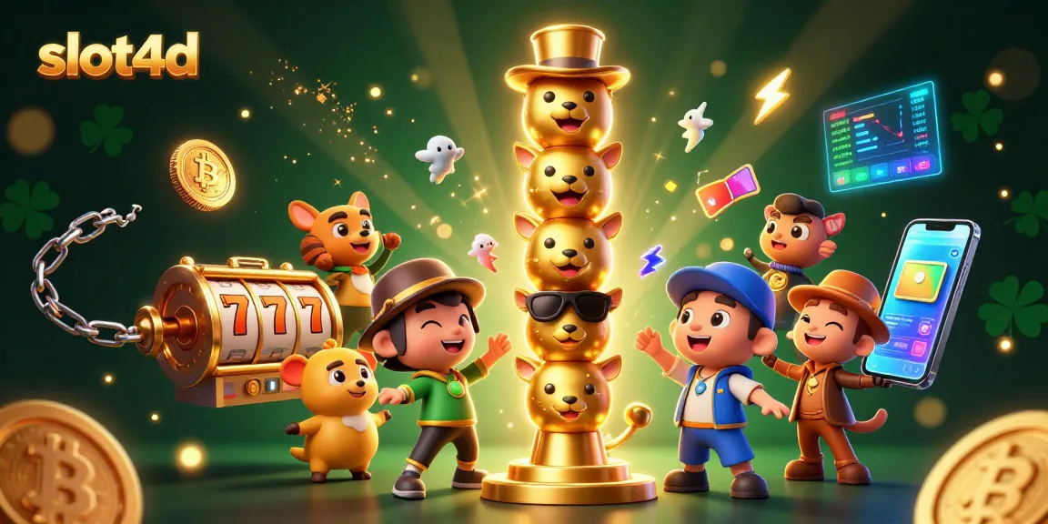 Mainkan slot4d dengan semua karakter menarik dalam ilustrasi 3D penuh warna.