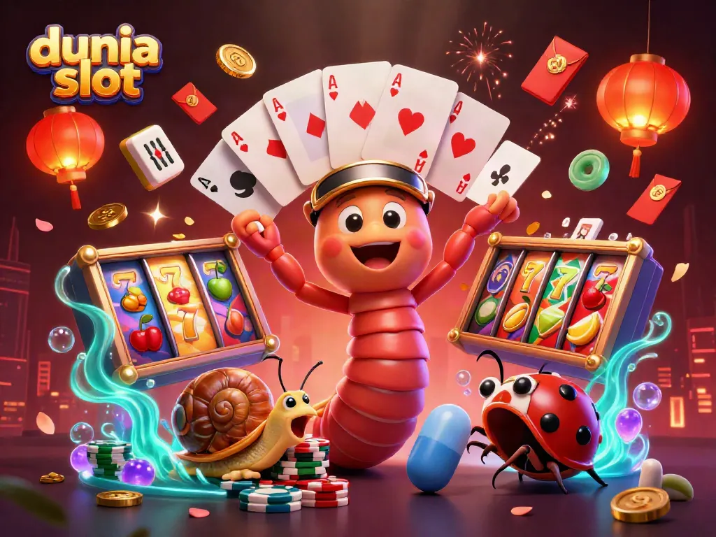 Menangkan dunia slot dengan karakter dealer unik dan permainan menarik di latar yang memukau.