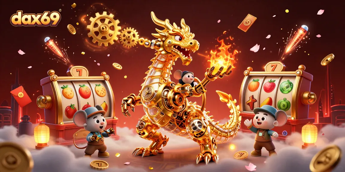 Memenangkan permainan slot di dax69 dengan simbol jackpot dan keberuntungan yang cerah.