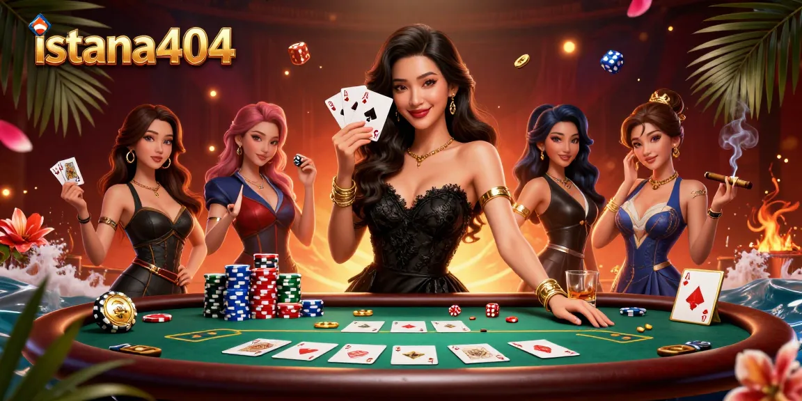 Engage with istana404 by mastering poker strategies while surrounded by vibrant casino elements.