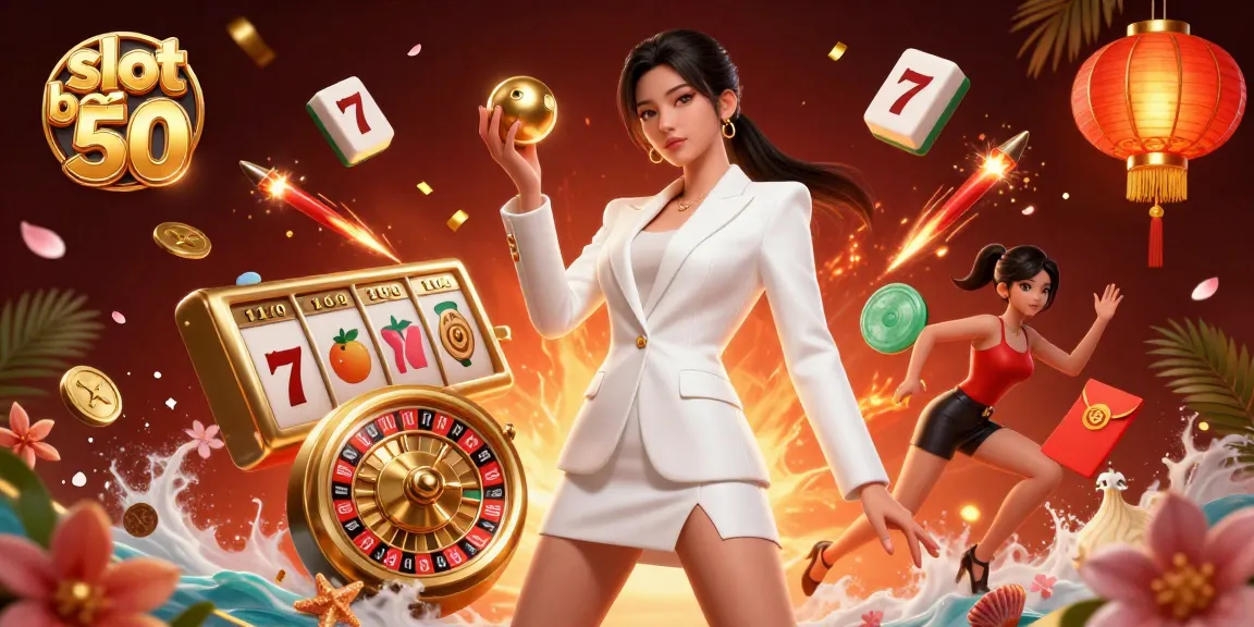 Experience exhilarating gameplay with slot bet 50 and vibrant casino elements in stunning digital art.